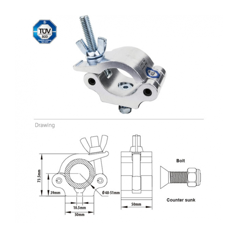 KUPO KCP-831 Half Coupler Хомут (M10)