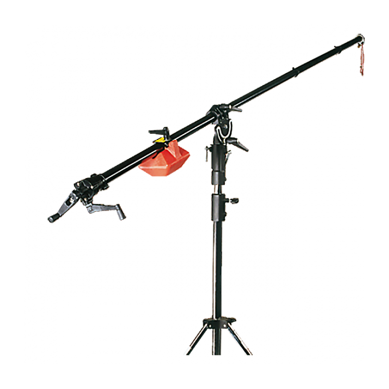 Стойка "журавль" Manfrotto 025B 1 секция / 200 см / 5 кг с колесами стальная хромированная