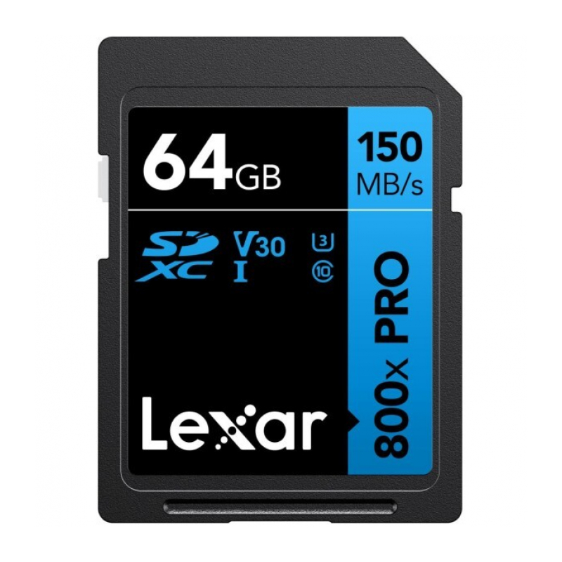 Карта памяти 64GB Lexar Professional SDHC UHS-I (150/30MB/s) C10 V10 U1 (LSD0800P064G-BNNNG)