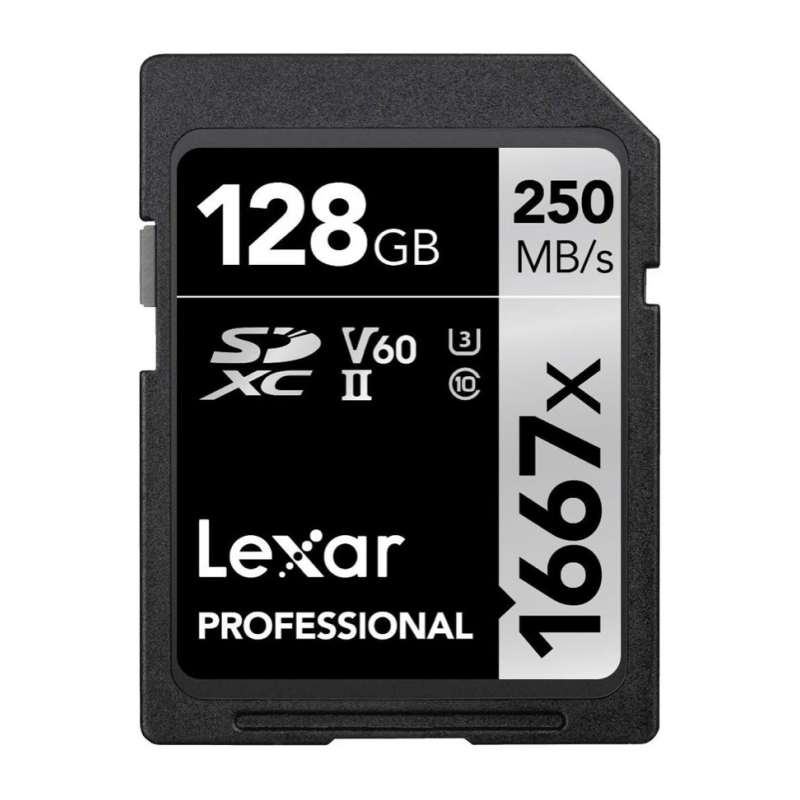 Карта памяти 128GB Lexar Professional SDXC UHS-II (250/120mb/s) C10 V60 U3 (LSD128CB1667)