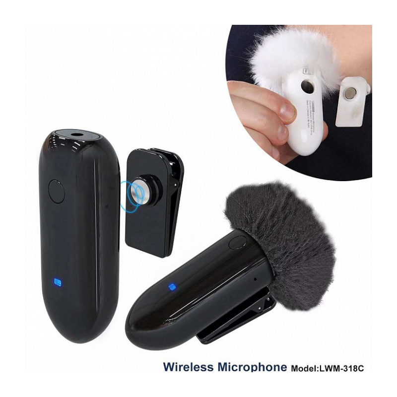 Радиомикрофон LENSGO 318C BLACK  1 КАНАЛ  WIFI