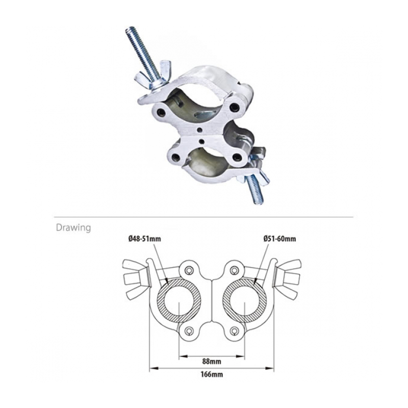 KUPO KCP-857 Mighty Half Swivel Coupler Хомут двойной