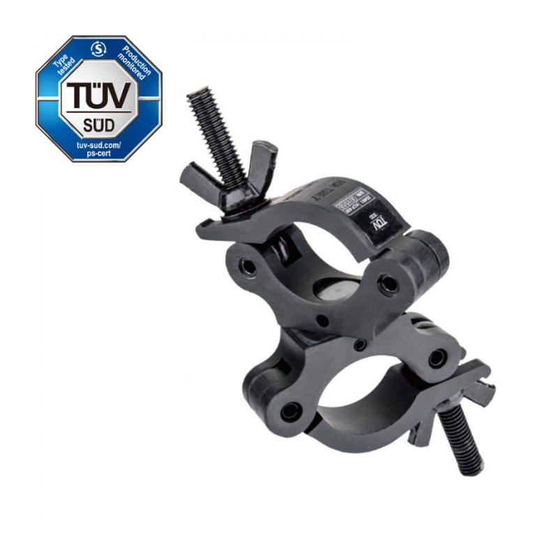 KUPO KCP-820B Slim Type Half Swivel Coupler, black. Хомут двойной  Ø48-51 + Ø48-51
