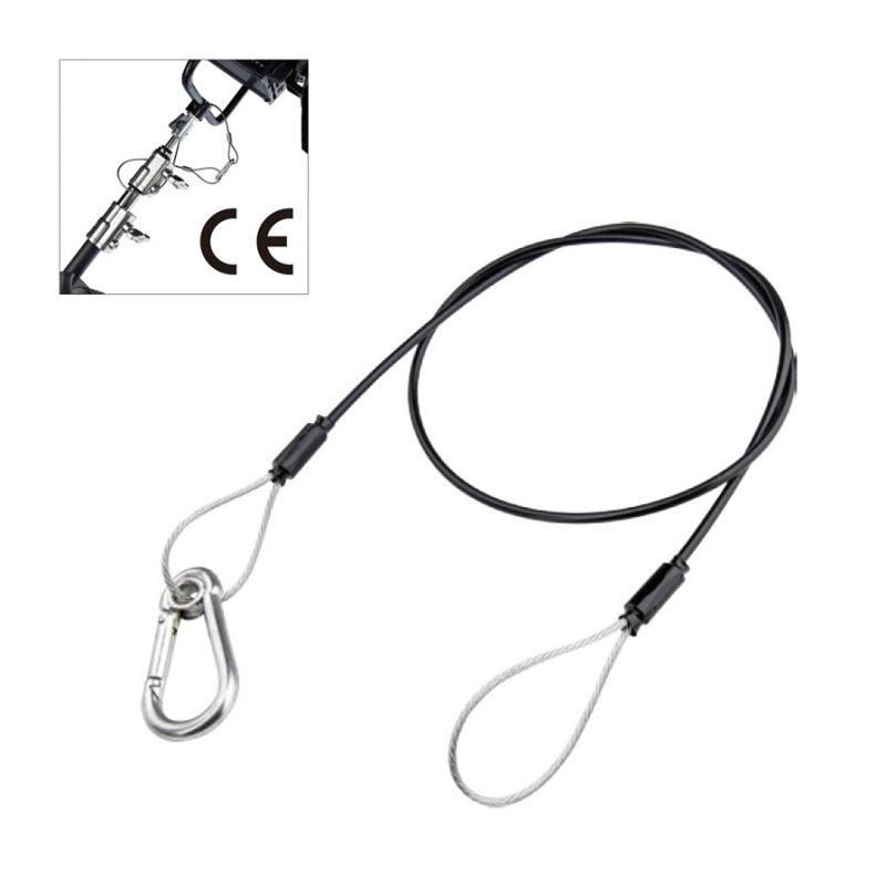 Тросик страховочный KUPO SW-02 dia. 3 mm, 70 cm length safety wire w/PVC