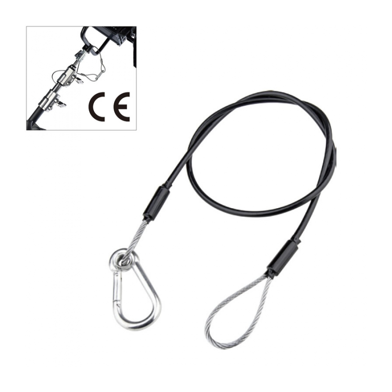 KUPO SW-04 dia. 3.2 mm, 75 cm length safety wire w/PVC (dia. 4.5 mm) Тросик страховочный