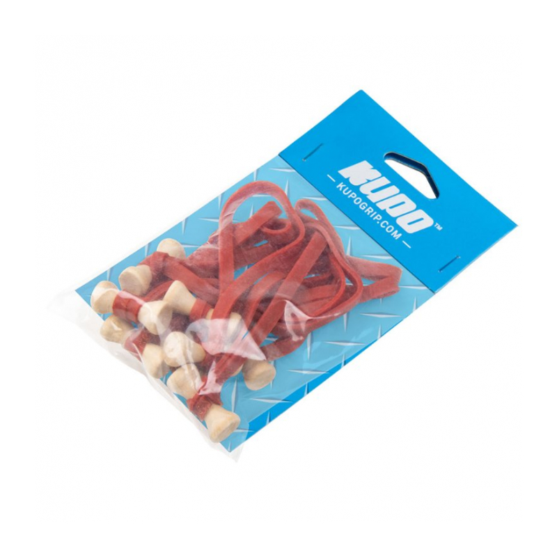 KUPO BG5006R Elastic cable tie (10 pcs/pack) 6,00 mm (W)*5"(L), red Стяжка-петля, красная (10 шт)