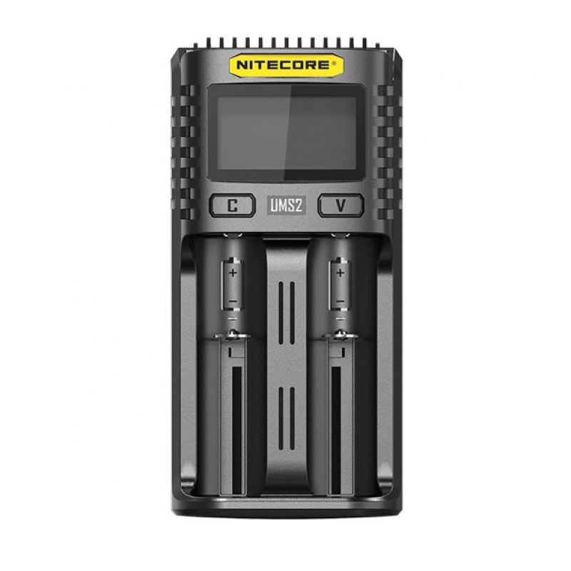 Зарядное устройство Nitecore UMS2 с 2 слотами для аккумуляторов 18650, 26700, АА, ААА и других до 3А