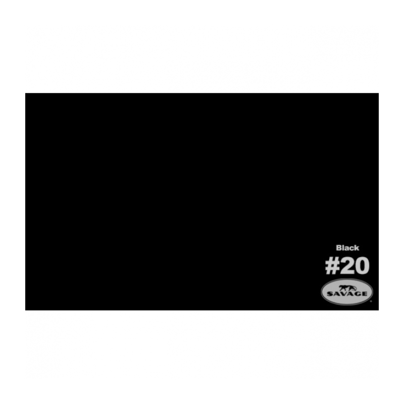 Фон бумажный Savage 20-1253 WIDETONE BLACK цвет "Черный" RGB 0-0-0, 1,35 х 11 метров