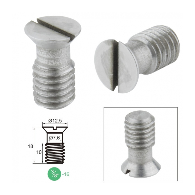 KUPO KS-196 Slotted Countersunk Head 3/8"-16 Screw 18 shaft Винт