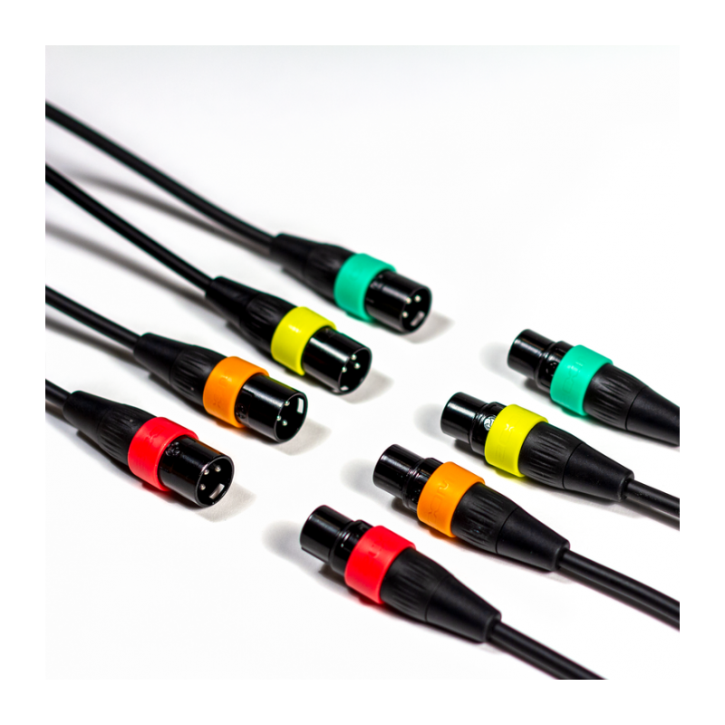Zoom XLR-4C/CP набор из четырех микрофонных XLR-кабелей с цветными кольцами