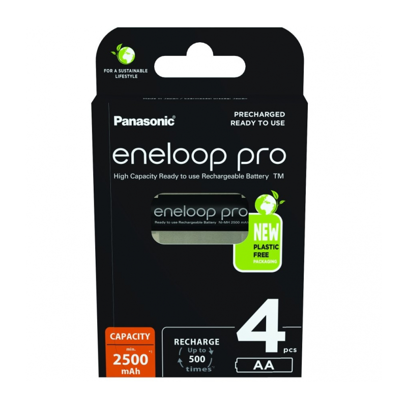 Аккумуляторы Panasonic Eneloop Pro BK-3HCDE/4BE 2500mAh, 4 шт, AA