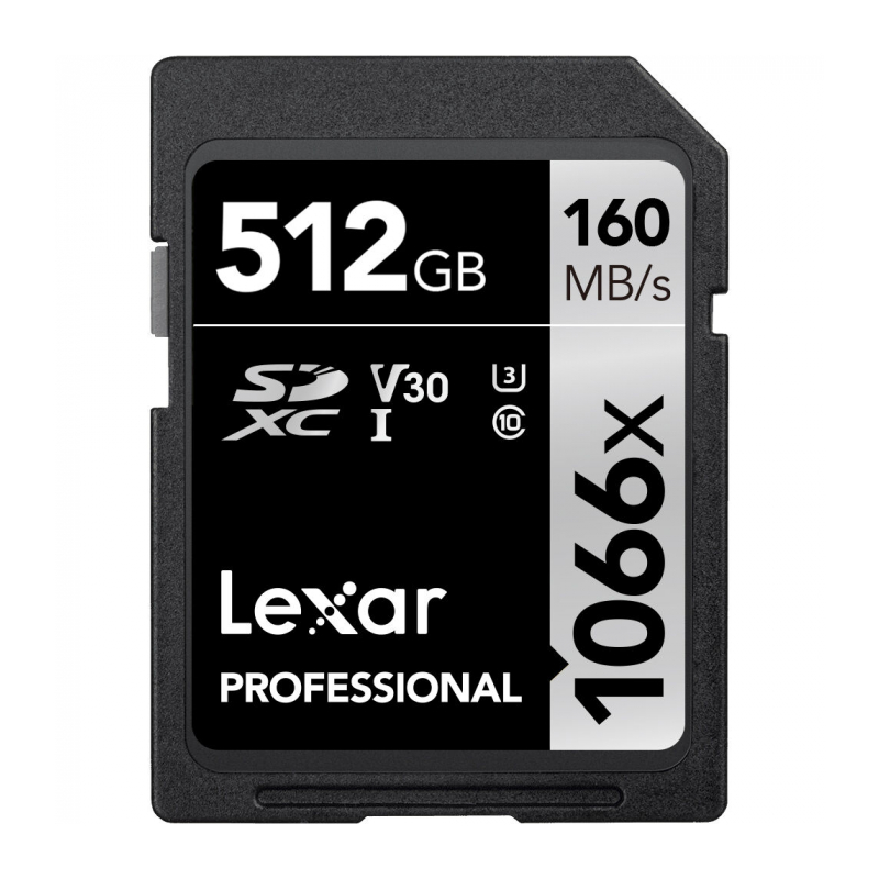 Карта памяти 512GB Lexar Professional SDXC UHS-I (160/120MB/s) C10 V30 U3 (LSD1066512G-BNNNG)