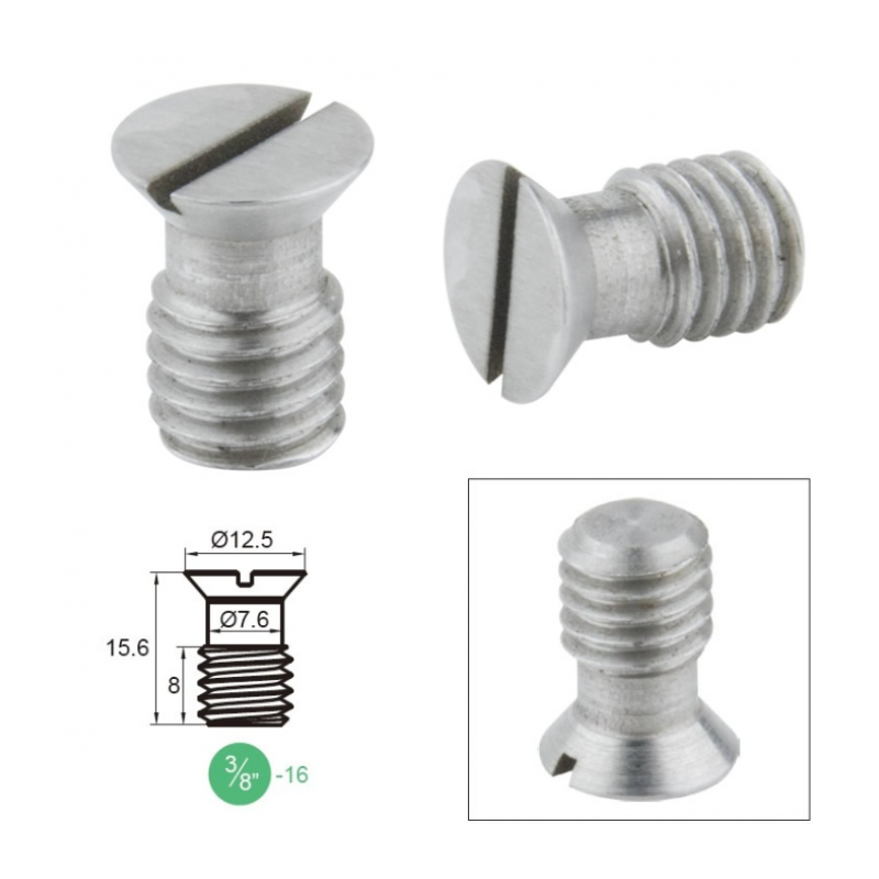 KUPO KS-194 Slotted Countersunk Head 3/8"-16 Screw 15.6 shaft Винт