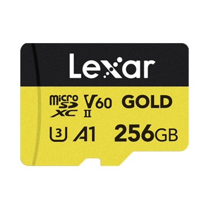 Карта памяти 256GB Lexar GOLD microSDXC UHS-II (W/R 280/100mb/s) C10 A1 V60 U3 (LMSGOLD256G-BNNNG)
