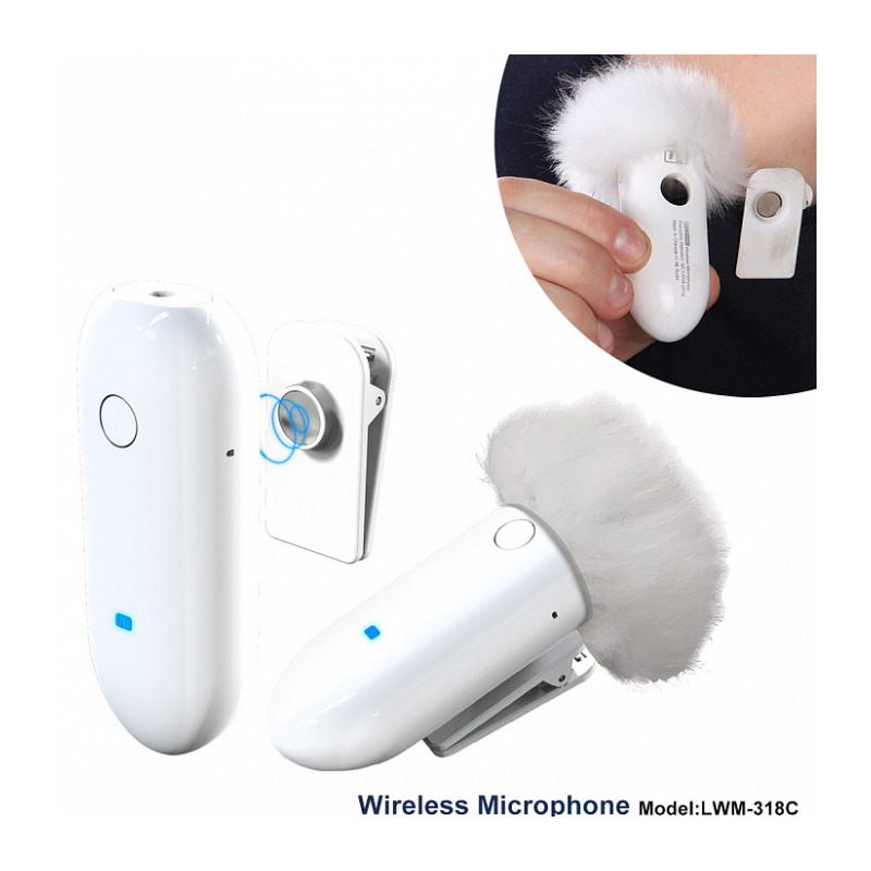 Радиомикрофон LENSGO 318C White  1 КАНАЛ  WIFI