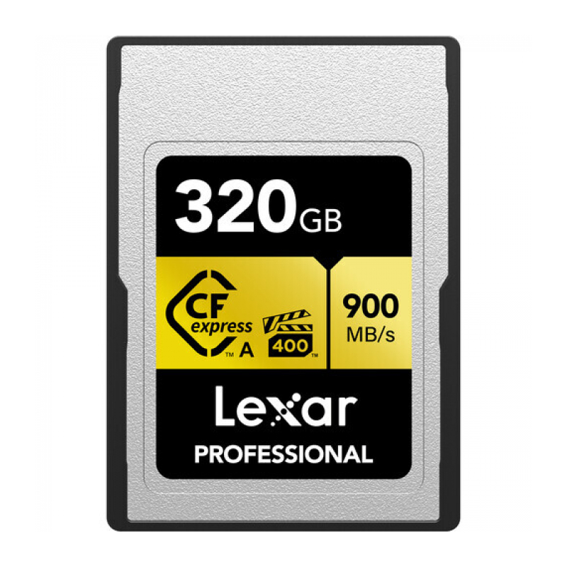 Карта памяти Lexar Professional CFexpress Type A GOLD Series 320Gb R/W 900/800 MB/s VPG 400 (LCAGOLD320G-RNENG)