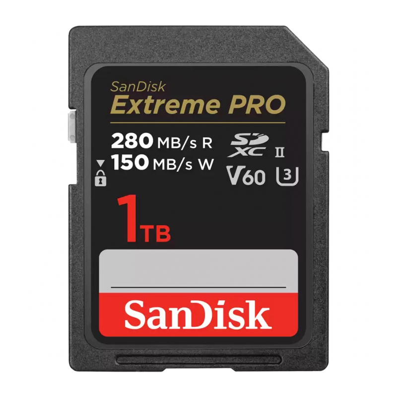 Карта памяти SanDisk Extreme Pro SDXC UHS-II V60 U3 280/150 MB/s 1TB (SDSDXEP-1T00-GN4IN)