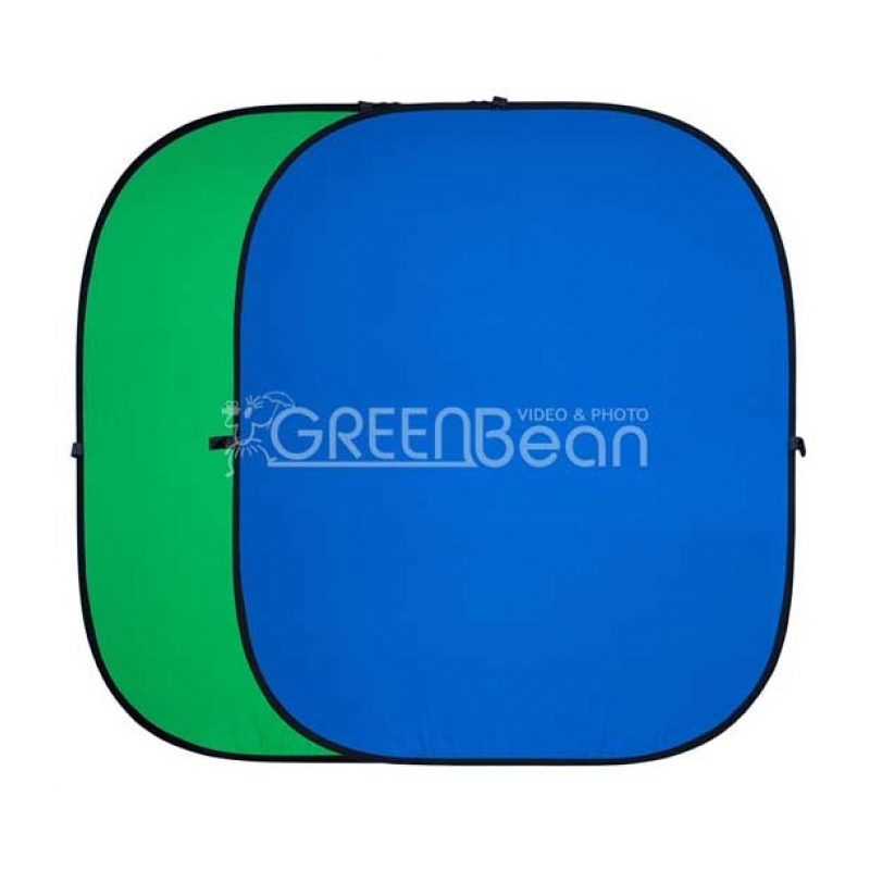 Двухсторонний тканевый фон хромакей GreenBean Twist 180 х 210 B/G
