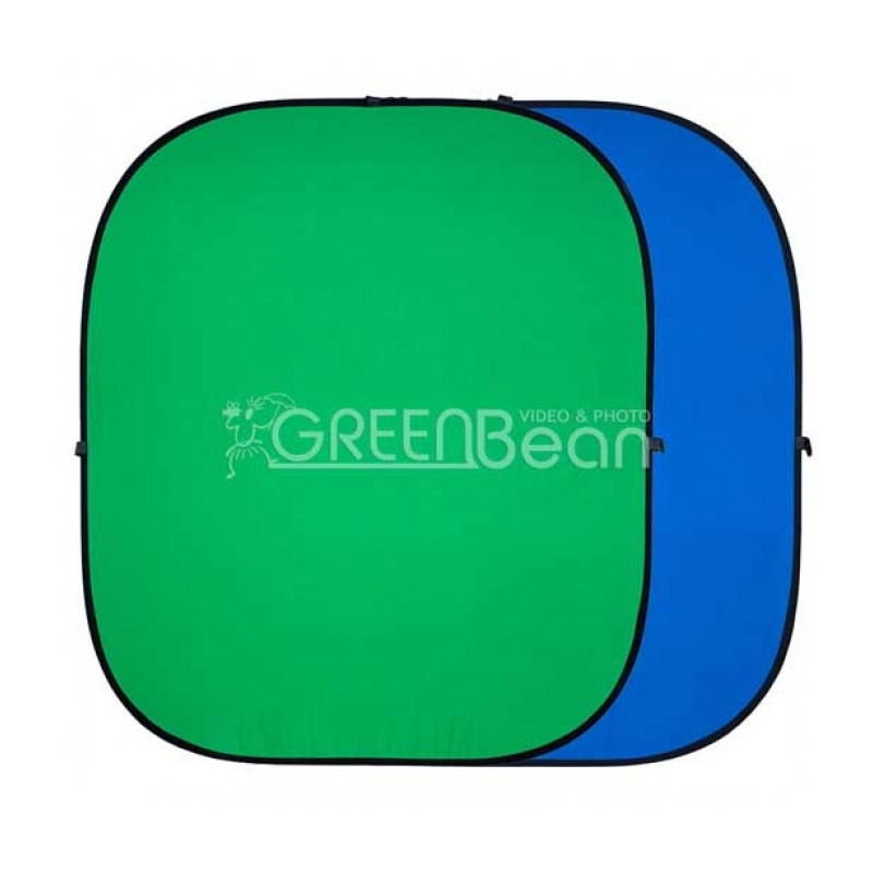 Двухсторонний тканевый фон хромакей GreenBean Twist 240 х 240 B/G