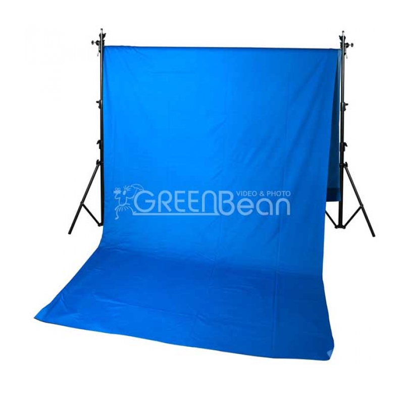 Синий тканевый фон хромакей GreenBean Field 300 х 700 Blue