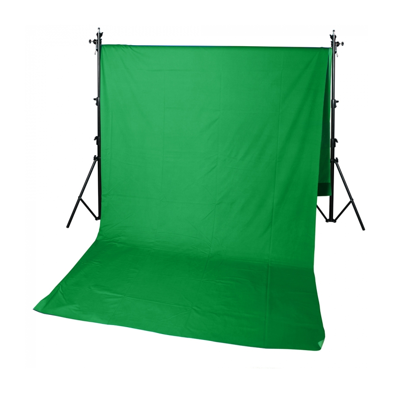 Зеленый тканевый фон хромакей GreenBean Field 2.4 х 5.0 Green